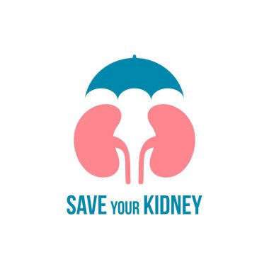Böbrek tıbbi logo tasarım şablonu