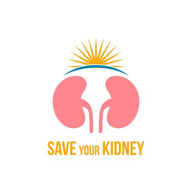 Böbrek tıbbi logo tasarım şablonu