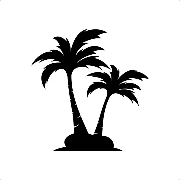 Palm coconut tree logo icon — Stock Vector