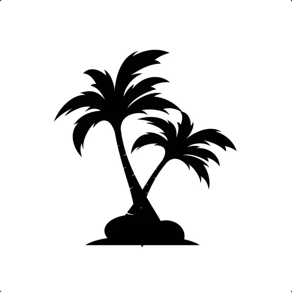 Φοίνικες καρύδας δέντρο εικονίδιο με το λογότυπο — Διανυσματικό Αρχείο