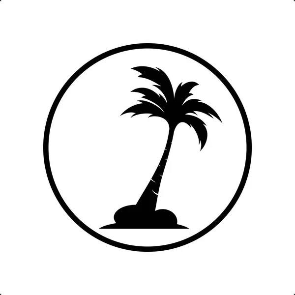 Icono del logotipo de la palmera de coco — Archivo Imágenes Vectoriales