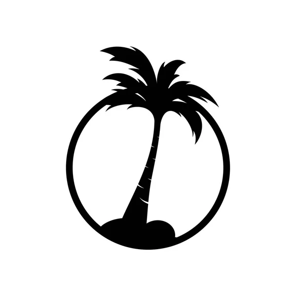 Symbol für Palme Kokosnussbaum — Stockvektor