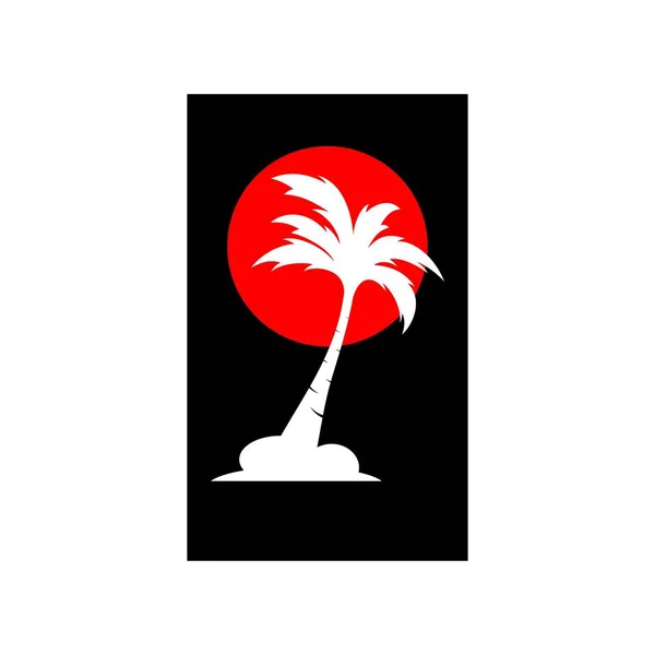 Icono del logotipo de la palmera de coco — Vector de stock