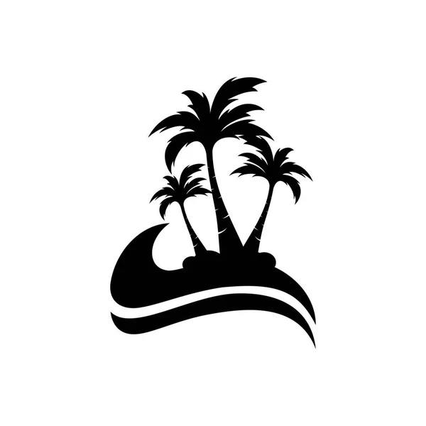 Icono del logotipo de la palmera de coco — Vector de stock