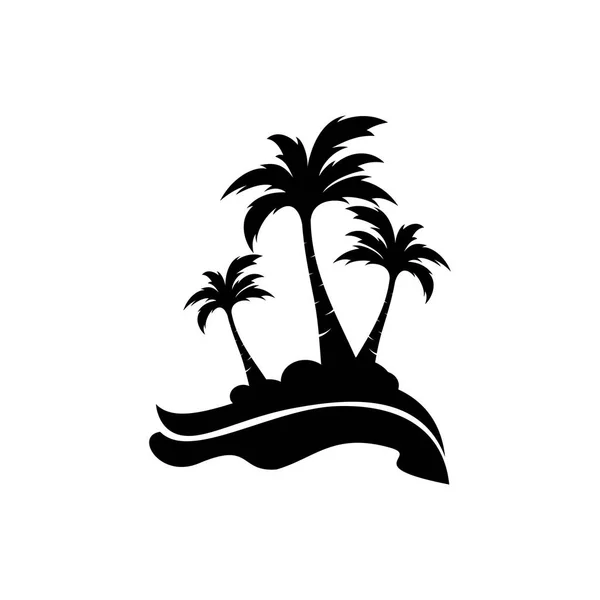 Icono del logotipo de la palmera de coco — Archivo Imágenes Vectoriales