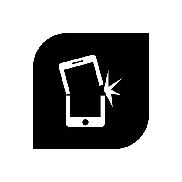 Broken cellphone icon — Stock Vector