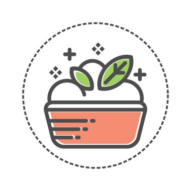 Düz renkli çamaşır ikonları. Mavi ve sarı renkler Vektör illüstrasyonu