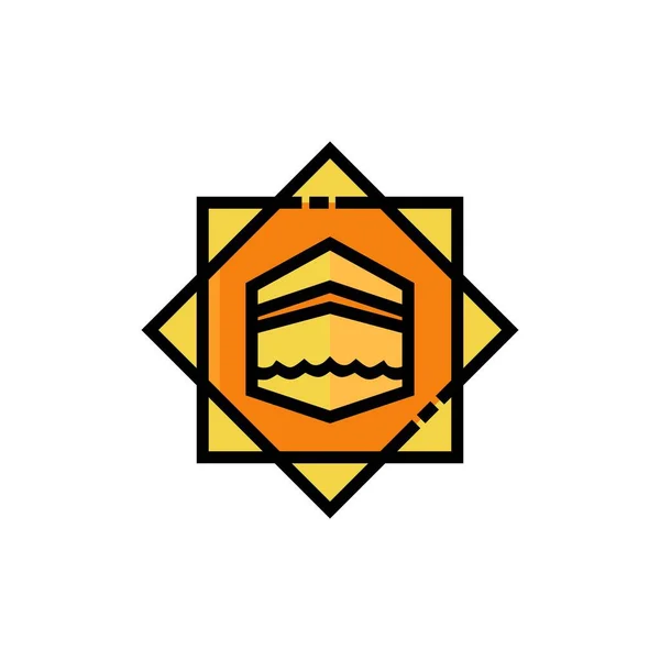 Kaaba Fill Icon Design — Stock Vector