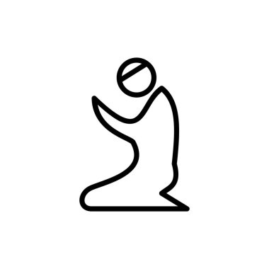 Müslüman dua ana hatları simgesi