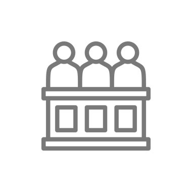 Jüri deneme satırı simgesi.