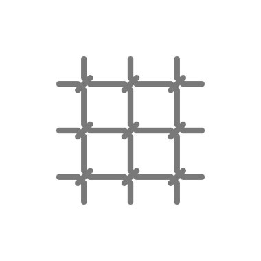 Hapishane kafes satırı simgesi.