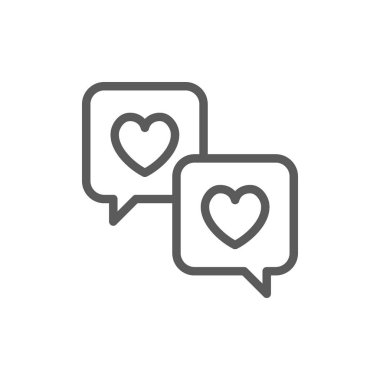 aşk mesaj satırı simgesi.