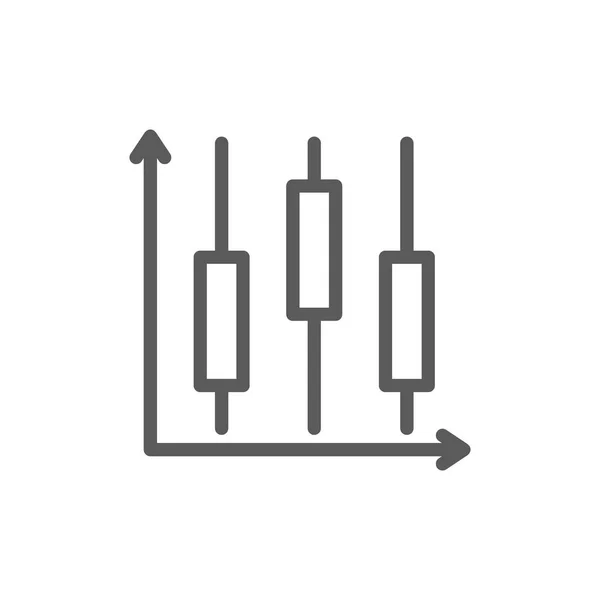 Diagram a különböző szintek sor ikon. — Stock Vector