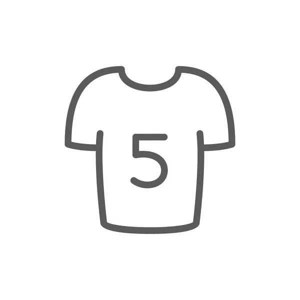 Soccer players shirt line icon. — Stock Vector