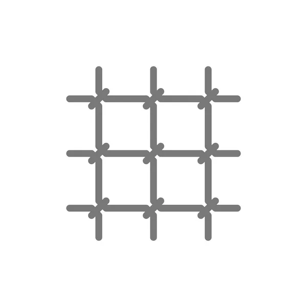 Gevangenis lattice lijn pictogram. — Stockvector