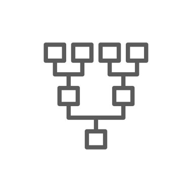 Hiyerarşik grafik, oyuncu düzen satırı simgesi.