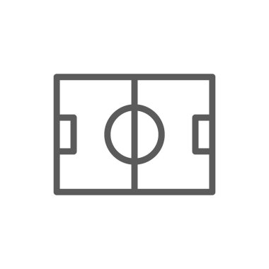 Futbol sahası ile biçimlendirme satırı simgesi.