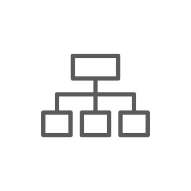 Hiyerarşik grafik yapısı satırı simgesi.