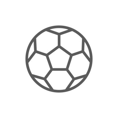 Futbol topu çizgisi simgesi.
