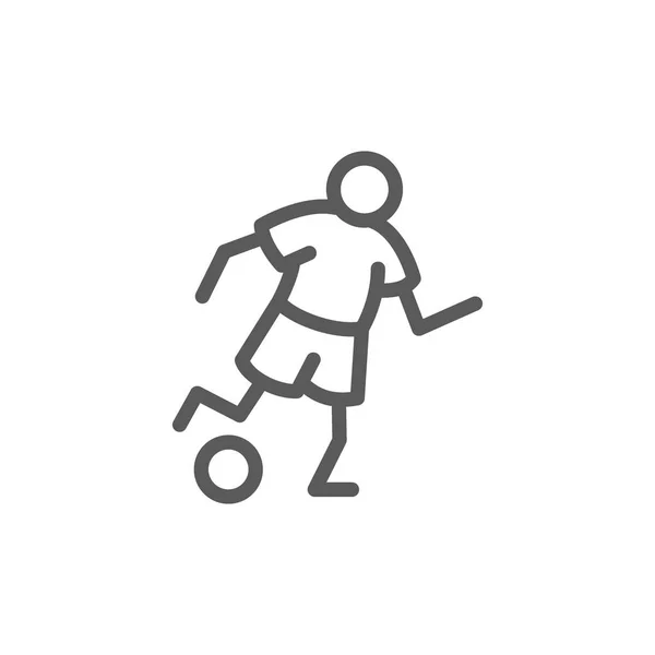 Soccer player line icon. — Stock Vector