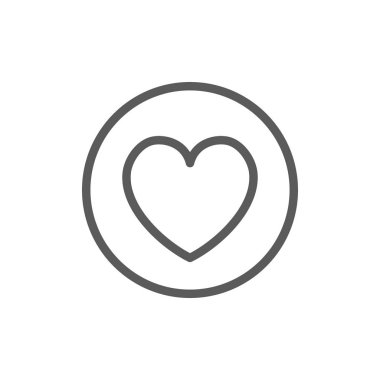 Kalp daire içinde, Sevgililer Günü simgesi.