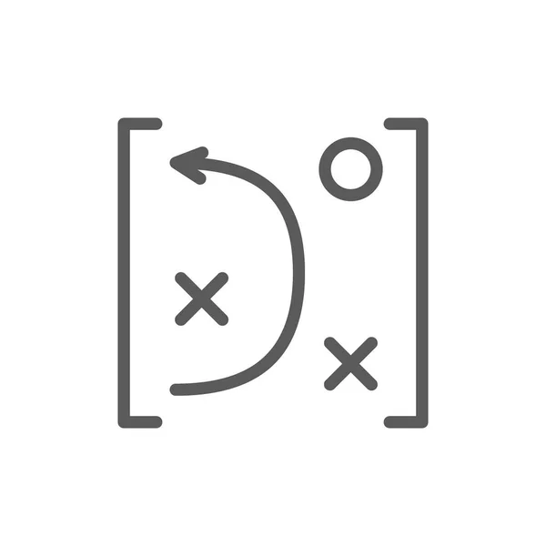 Spel tactiek regeling lijn pictogram. Geïsoleerd op witte achtergrond — Stockvector