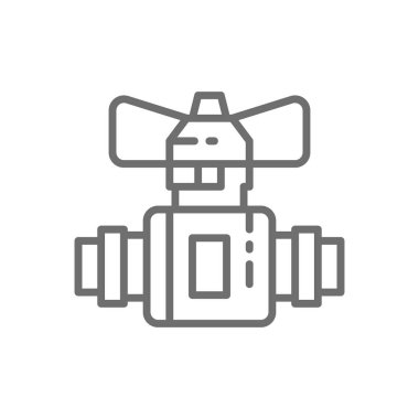 Boru bağlantısı, kontrol vanası, dokunun satırı simgesi.