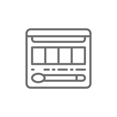 Paletle kaptırdın, allık ve fırça satırı simgesi.