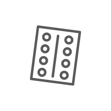 Hapları satırı simgesi ile blister.