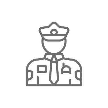 Polis, polis, memur satırı simgesi.