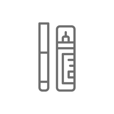 Düzeltici, kapatıcı, göz kalemi, işareti satırı simgesi.