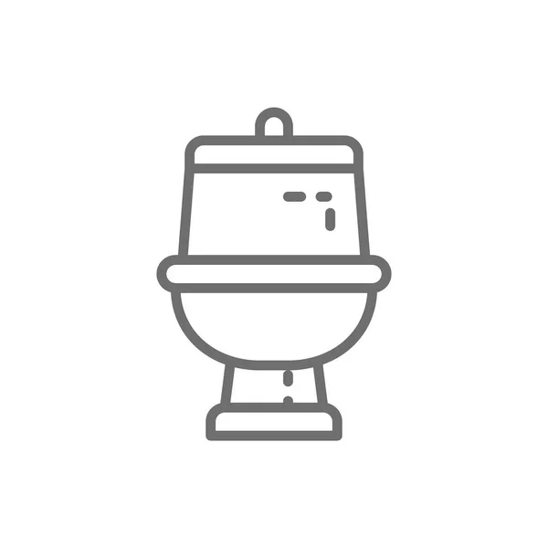 Toilette, Badezimmer Linie Symbol. — Stockvektor