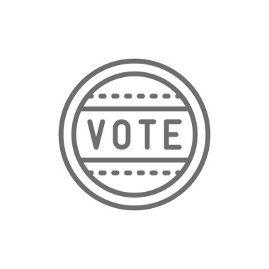 Başkanlık seçimleri plakası, oy etiket satırı simgesi.