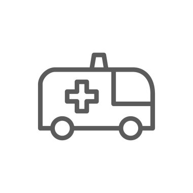Ambulans otomobil hattı simgesi.