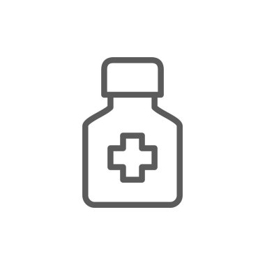 Şişe tıp satırı simgesi.