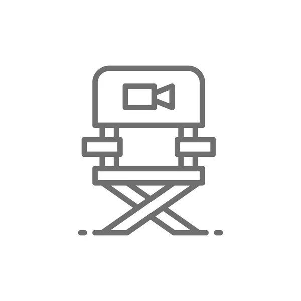 Rendező szék, casting, film irányt, film előállítására sor ikon. — Stock Vector