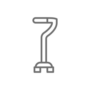 Baston, koltuk değneği, teleskopik kamış satırı simgesi.