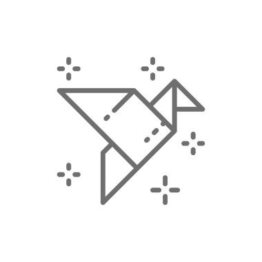 Origami kuş, kağıdı uygulaması, Vinç satırı simgesi.