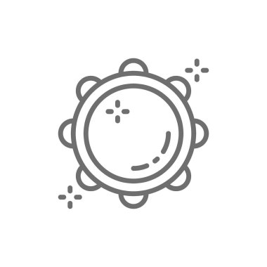 Tef, timbrel, tabour satırı simgesi.