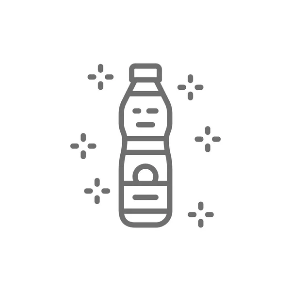 Linea bottiglia di plastica icona . — Vettoriale Stock
