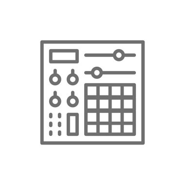 Müzik konsol, ses karıştırıcı satırı simgesi.