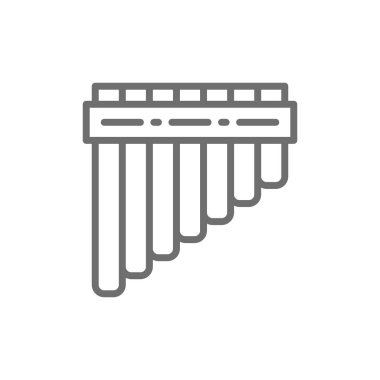 Pan borular, bambu Perulu flüt satırı simgesi.