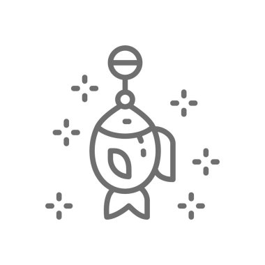 Oltaya yemi, balık, Balık yem satırı simgesi.