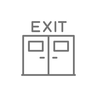 Acil çıkış kapısı satırı simgesi.