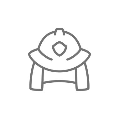 İtfaiyeci kask satırı simgesi.