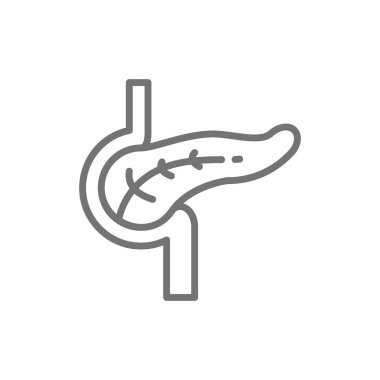 Pankreas, insan organ hattı simgesi.