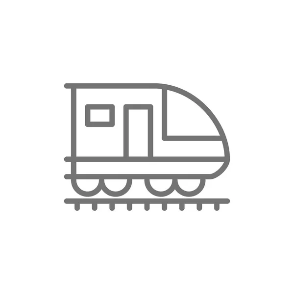 Vlak, metro, lokomotiva, ikona železniční tratě. — Stockový vektor