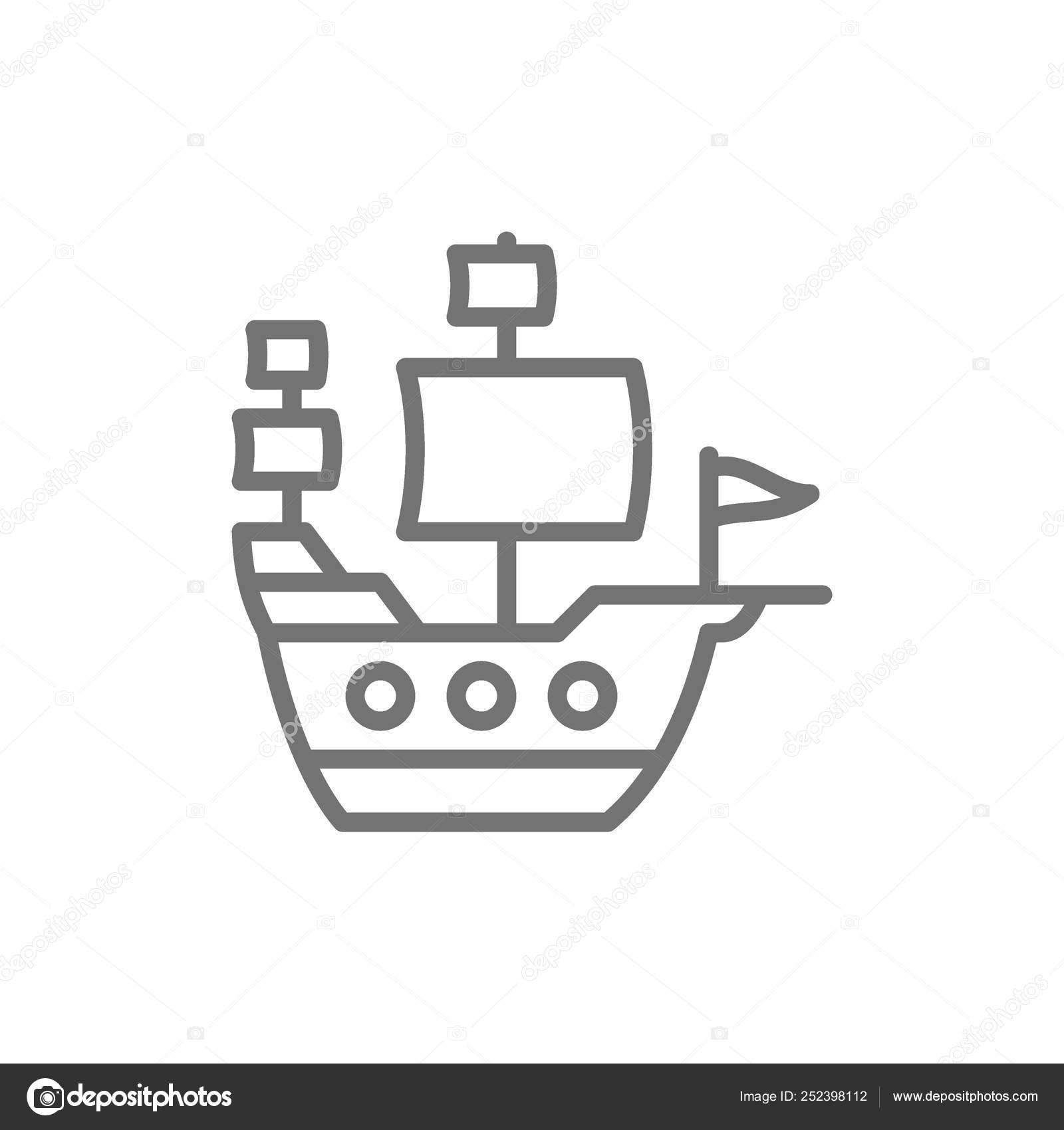 Grafico Vectorial Icono De Linea De Barco Pirata Imagen Vectorial Icono De Linea De Barco Pirata Pagina 4 Depositphotos