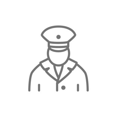 Demiryolu işçisi, tren iletken, metro hattı simgesi.