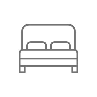 Çift Kişilik Yatak, otel oda hattı simgesi.